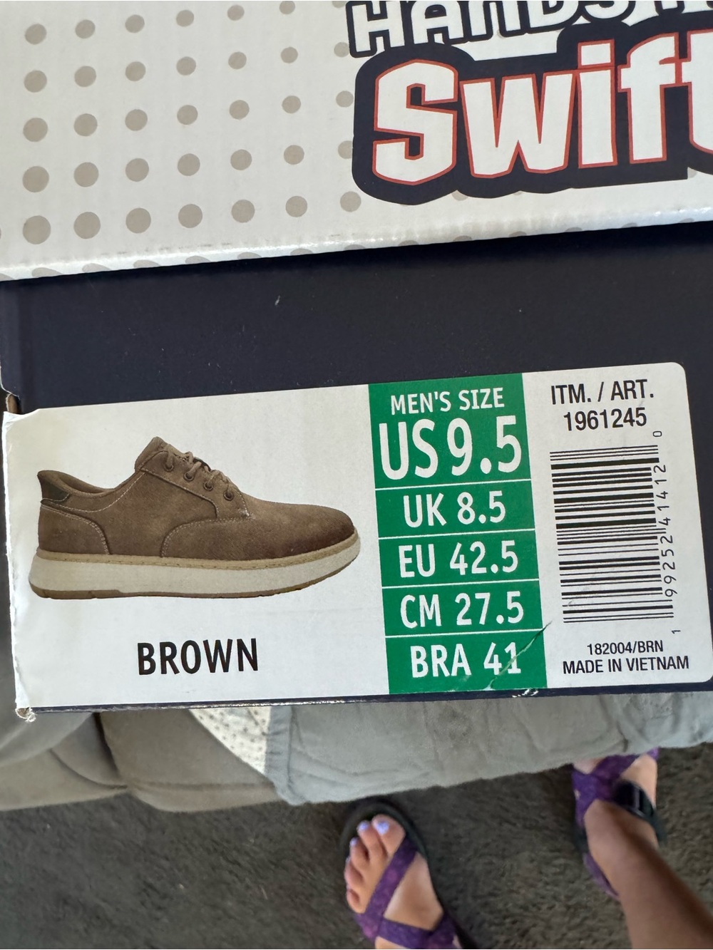 Skechers Men's Brown Lace-Up hands free swift fit - Picture 5 of 7